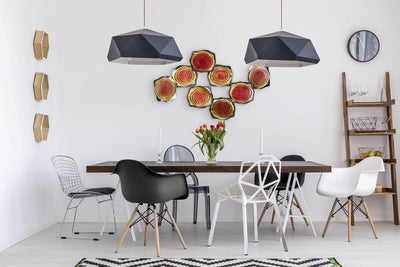 KunstLoft Wanddeko Metall | 100% HANDGEFERTIGT | 124x69x8cm | Wandbild Metall 'Lily Pads' | Abstrakt