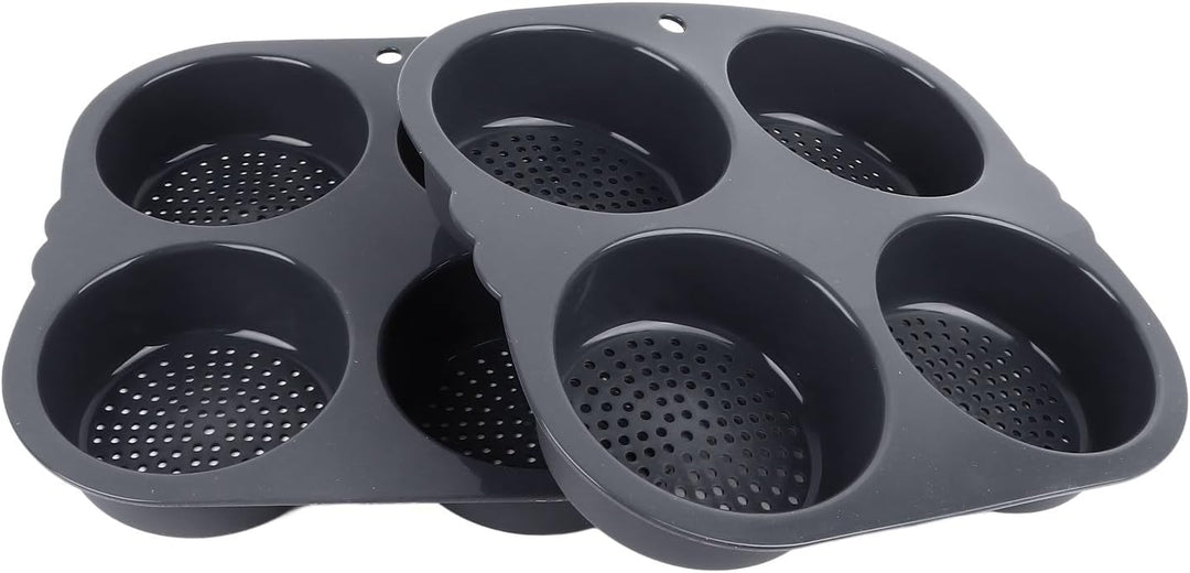 Perforierte Hamburger-Brötchenform aus Silikon, 10,2 Cm, 2 Stück, Hamburger-Brötchenform, Kastenform