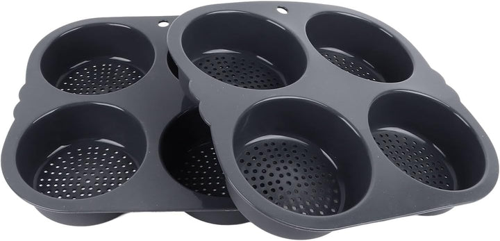 Perforierte Hamburger-Brötchenform aus Silikon, 10,2 Cm, 2 Stück, Hamburger-Brötchenform, Kastenform