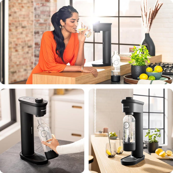Grohe Blue Fizz Advanced - Wassersprudler Starter Set (mit CO2-Füllstandsanzeige, 3 einstellbare CO2
