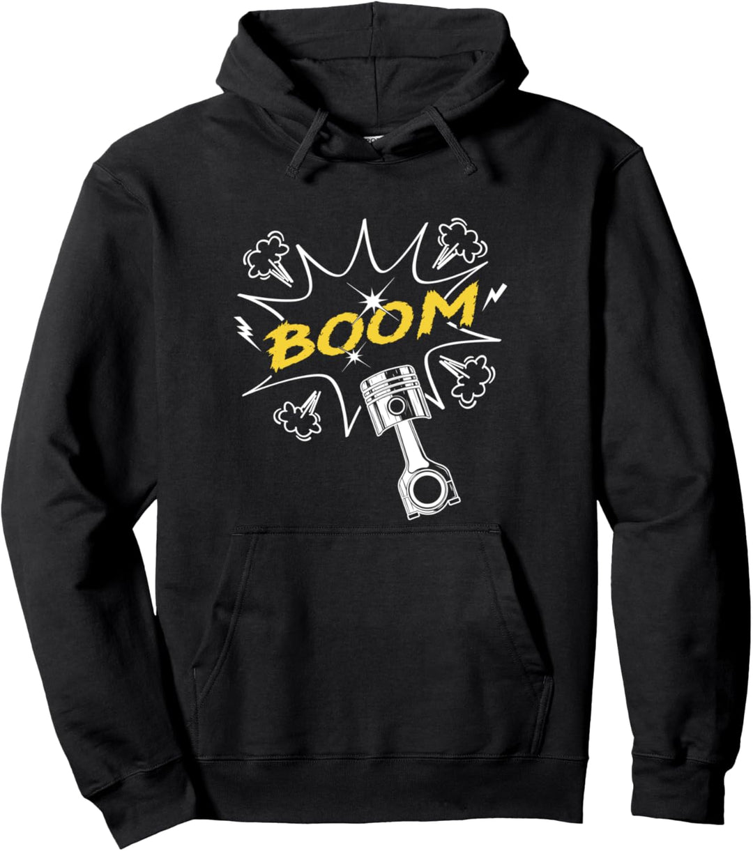 Kolben Boom Mechaniker Kfz Mechatroniker Garage Pullover Hoodie
