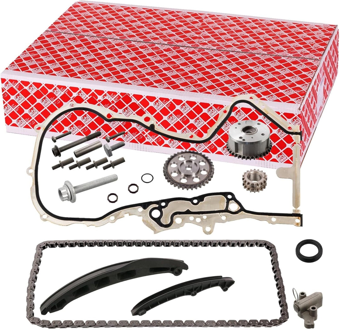 febi bilstein 106306 Steuerkettensatz für Nockenwelle, mit Gleitschienen und Kettenspanner, 1 Stück