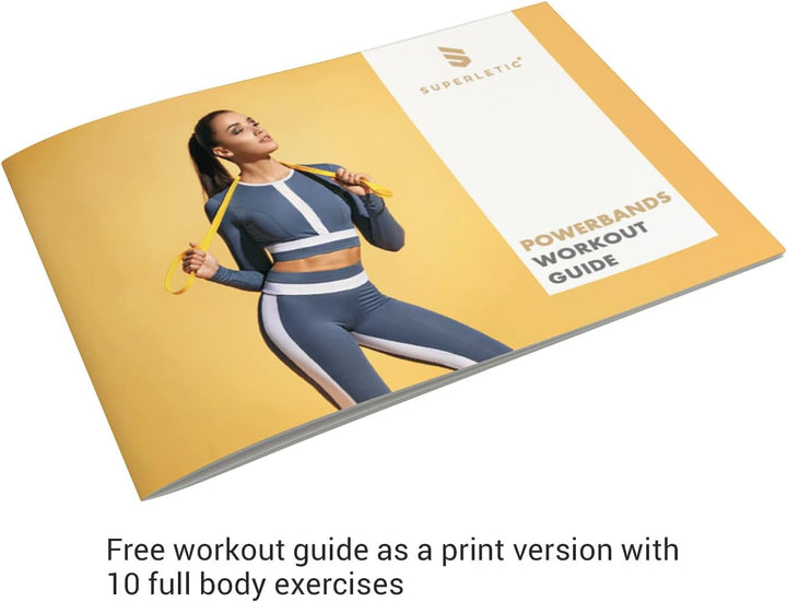 SUPERLETIC Powerbands, Widerstands-Fitness-Bänder, einzeln oder im Set, Pullup-, Resistance und Body
