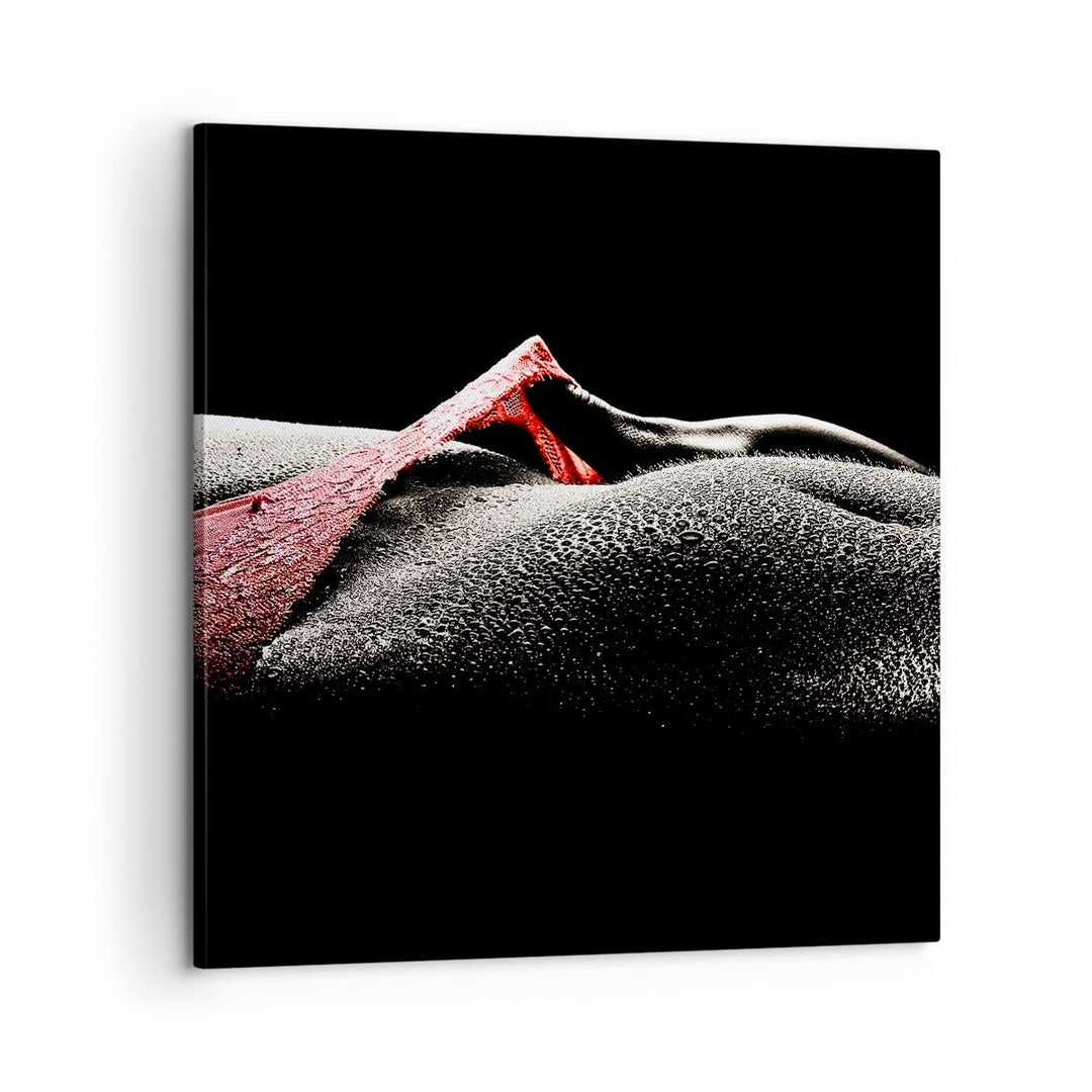 Bilder auf Leinwand Körper weibliches Modell Wassertropfen Leinwandbild 60x60cm Wandbilder Dekoratio