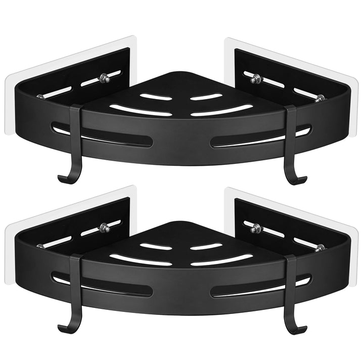 GRICOL Eckablage Duschkorb Duschregal ohne Bohren Duschablage Metall Mit 4 Haken Dusche Ablage Badre