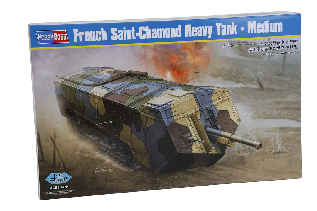 Hobby Boss 083859 1:35 Mittelgrosser französischer Saint Chamond Schwerer Panzer Modellbau, Hobby, Z
