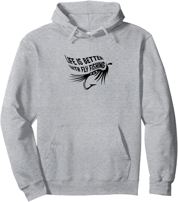 Fischer Natur Hobby Leben mit Fliegenfischen Pullover Hoodie