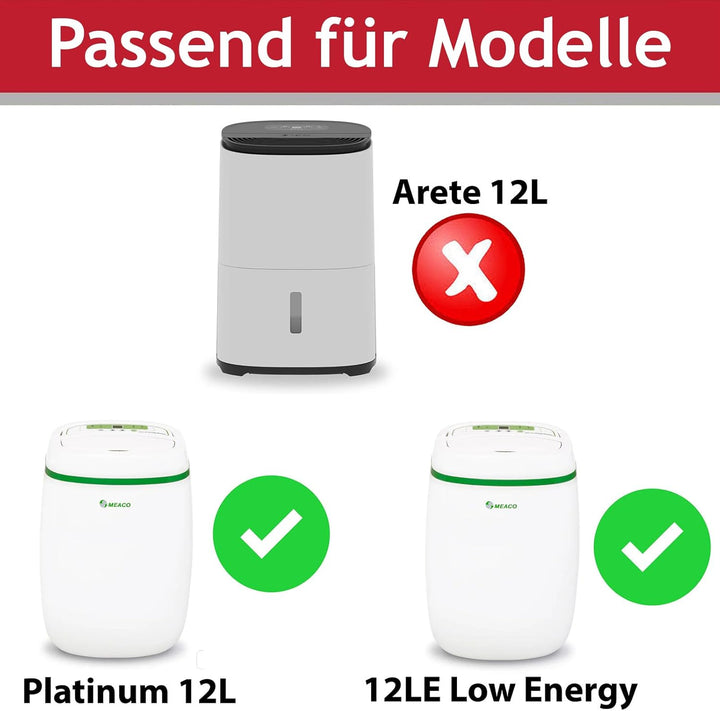 Spares2go HEPA-Filter kompatibel mit Meaco Luftentfeuchter 12L 12LE Low Energy Platinum 3 x Filter