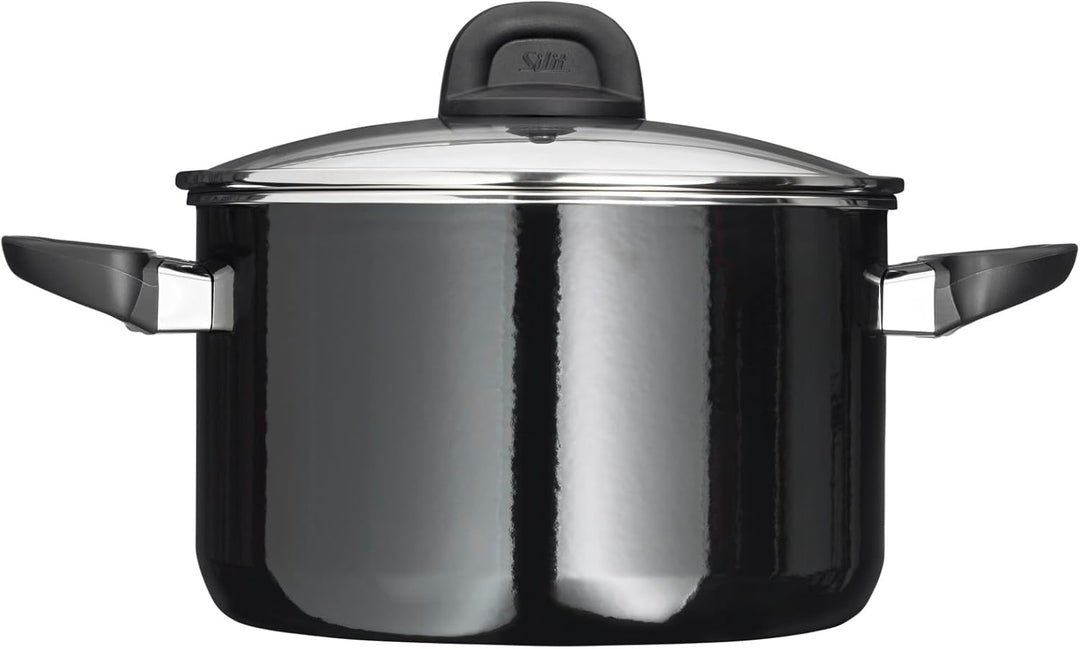 Silit Modesto Line Kochtopf gross 24cm, Nudeltopf mit Glasdeckel, Fleischtopf Induktion 6,4l, Silarg