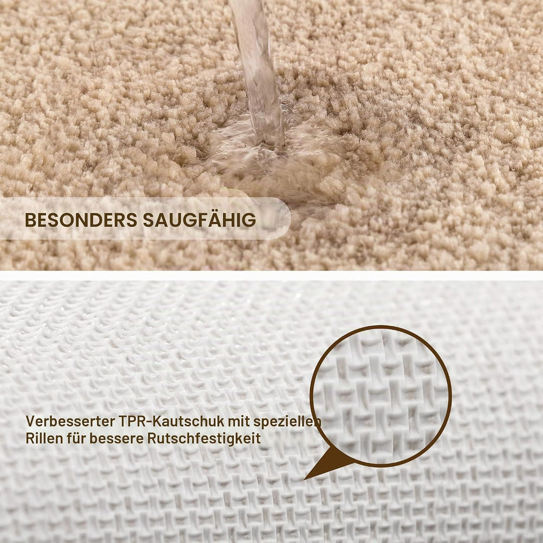 VANZAVANZU Badematte rutschfest Badteppich Extra Lange Verdickt Badezimmerteppich Weich Badeteppich
