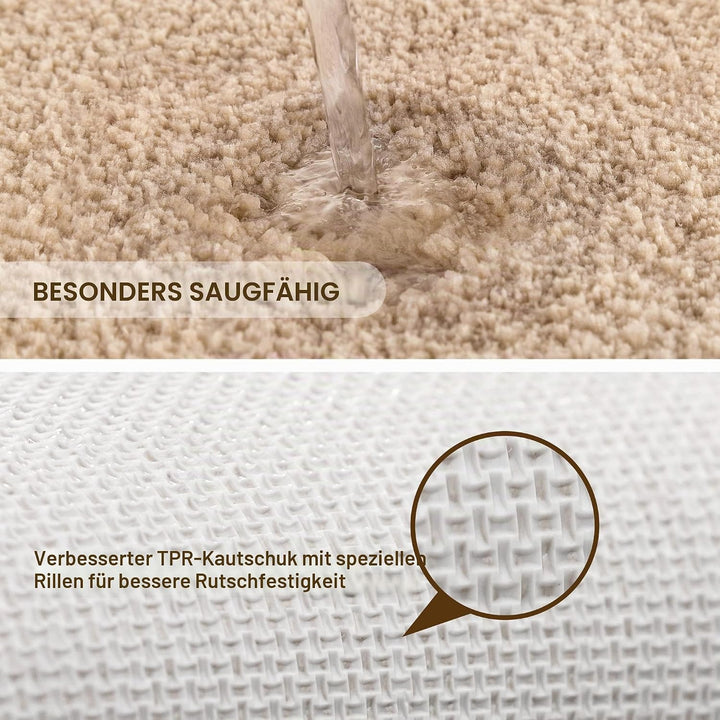 VANZAVANZU Badematte rutschfest Badteppich Extra Lange Verdickt Badezimmerteppich Weich Badeteppich