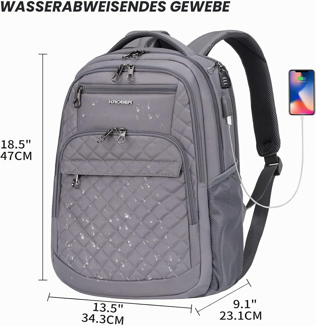 KROSER Laptop Rucksack 17-17,3&
