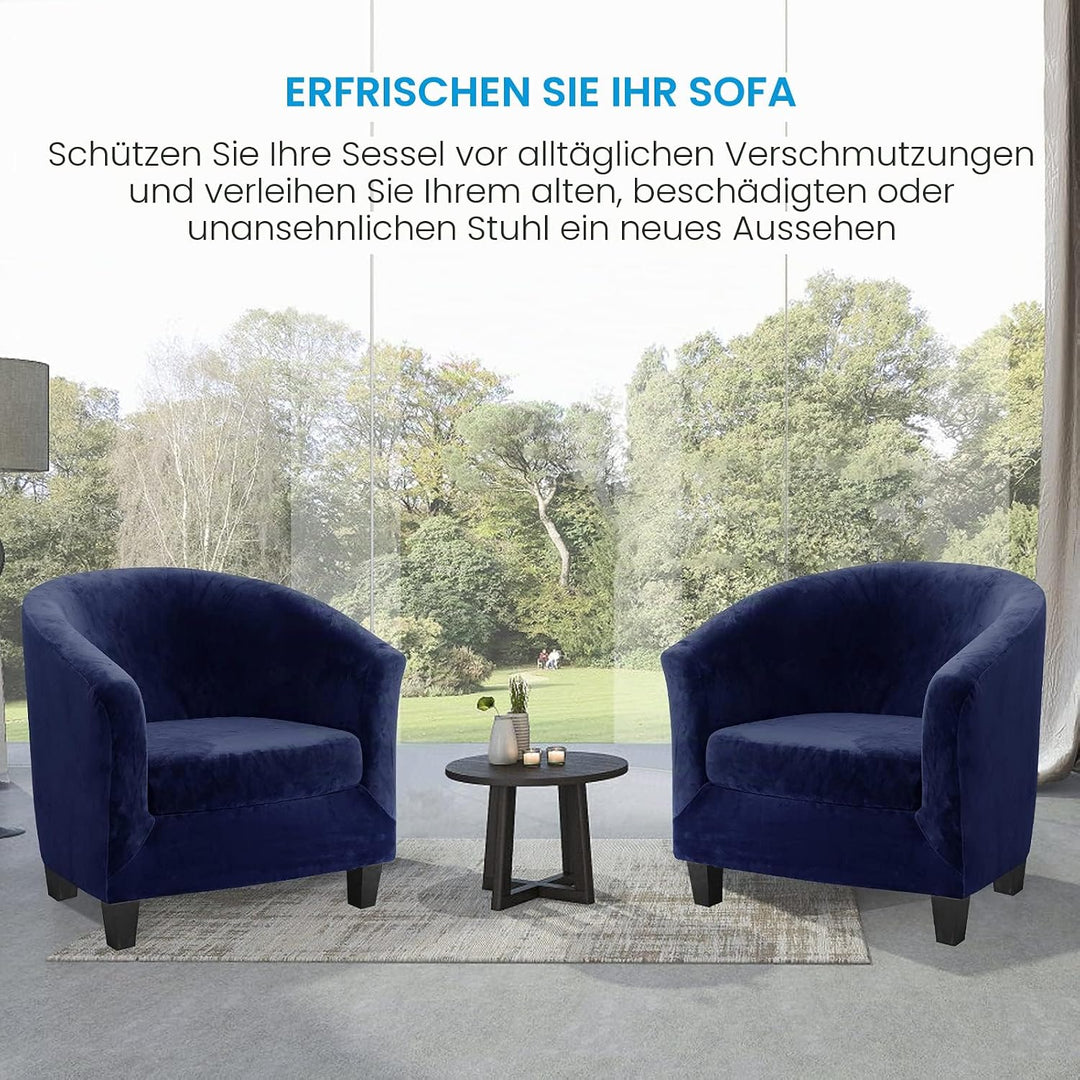 TOPCHANCES Sesselschoner Sesselhusse Sesselüberwürfe,Ausziehbar Elastisch Sessel Velours Sesselbezug