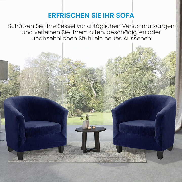 TOPCHANCES Sesselschoner Sesselhusse Sesselüberwürfe,Ausziehbar Elastisch Sessel Velours Sesselbezug