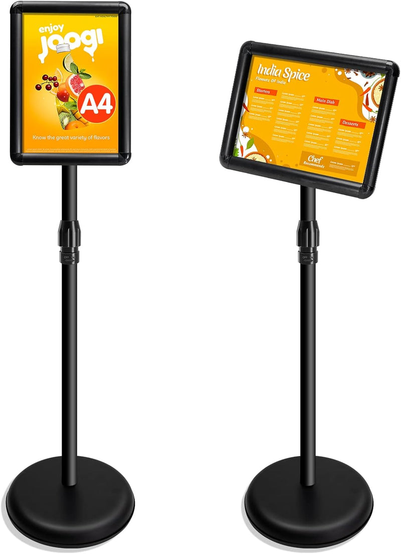 VAIIGO A4 Infoständer Höhenverstellbar Aluminium DIN A4 Plakatständer Informationsständer Präsentati