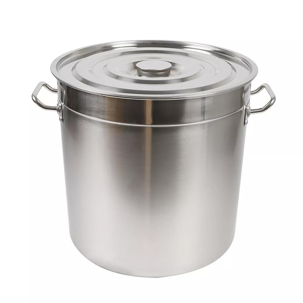 30/50/70 Liter Gastronomie Kochtopf, Suppentopf Mit Edelstahl Deckel, Kochtopf Induktion Gross mit G