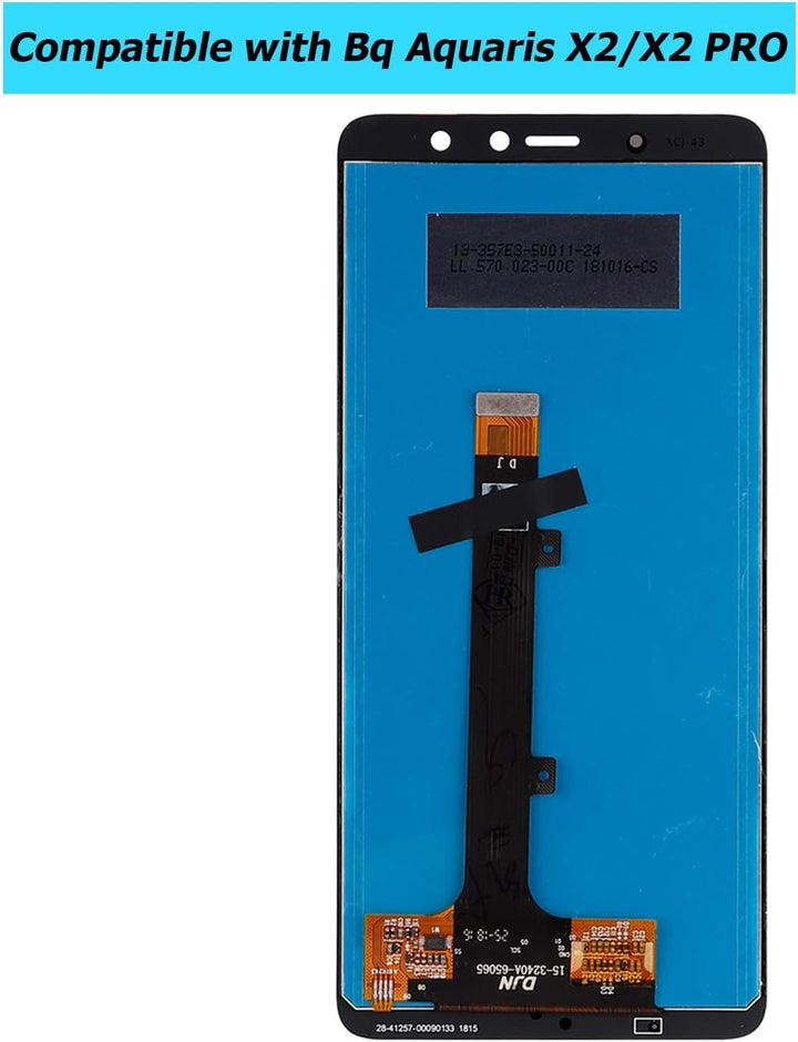 E-YIIVIIL Neu Ersatz LCD Display Kompatibel Für Bq Aquaris X2/X2 Pro 5,65 inch (Schwarz Ohne Rahmen)