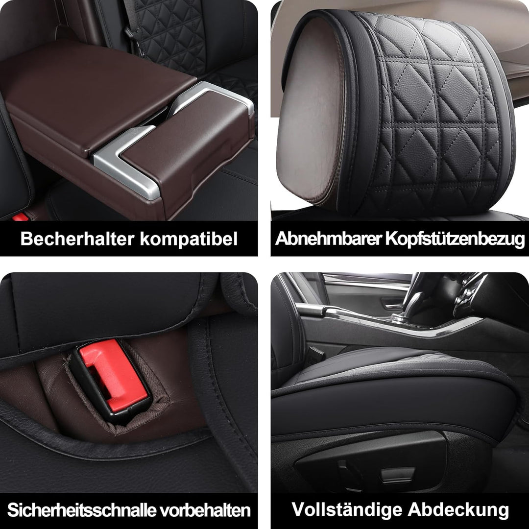 YOUXIU Autositzbezüge Komplettset Universal Fit für VW Golf Polo Tiguan BMW Audi Ford Benz Wasserdic