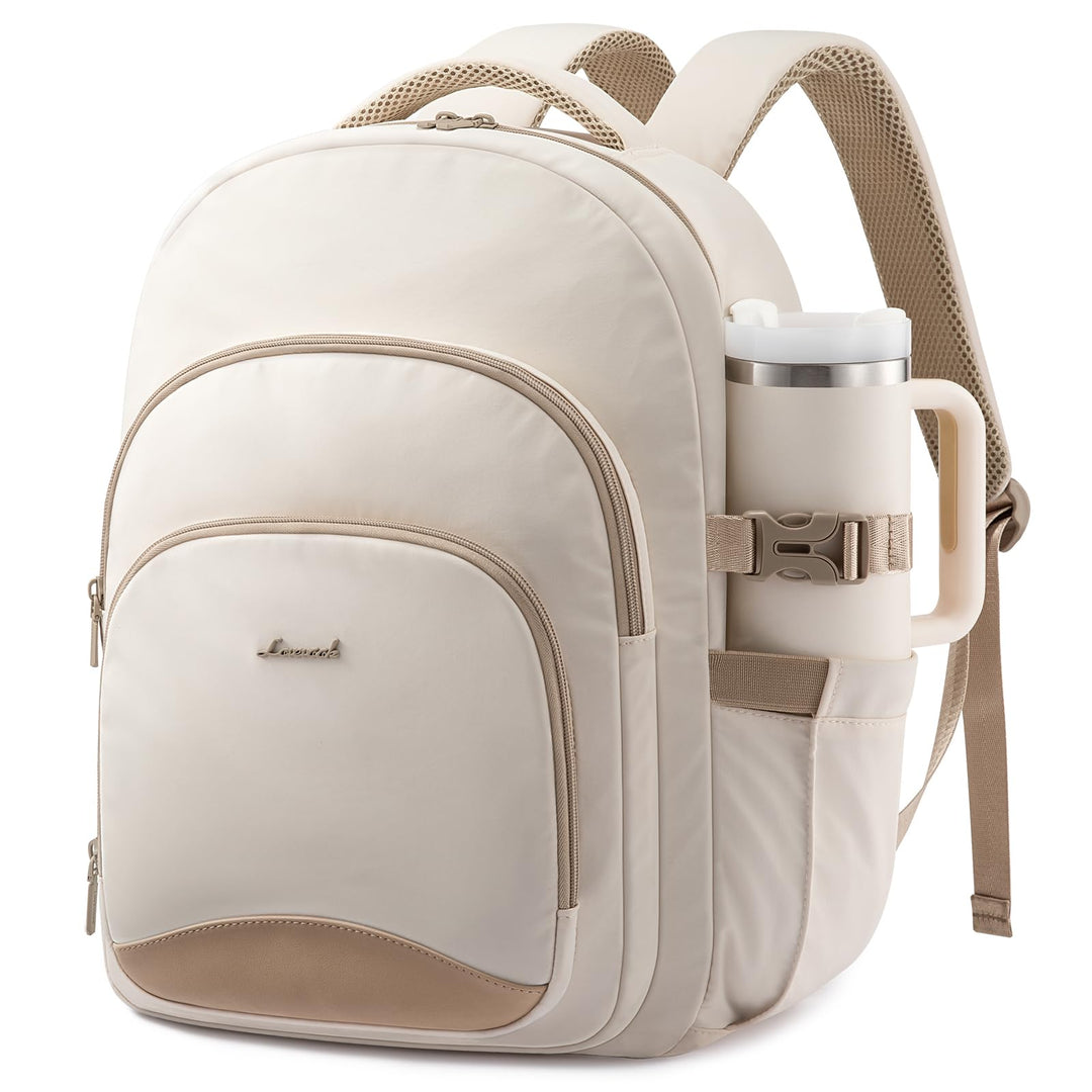 LOVEVOOK Rucksack Damen, 15,6 Zoll Laptop Schulrucksack Wasserdicht, Schultasche Teenager Backpack W