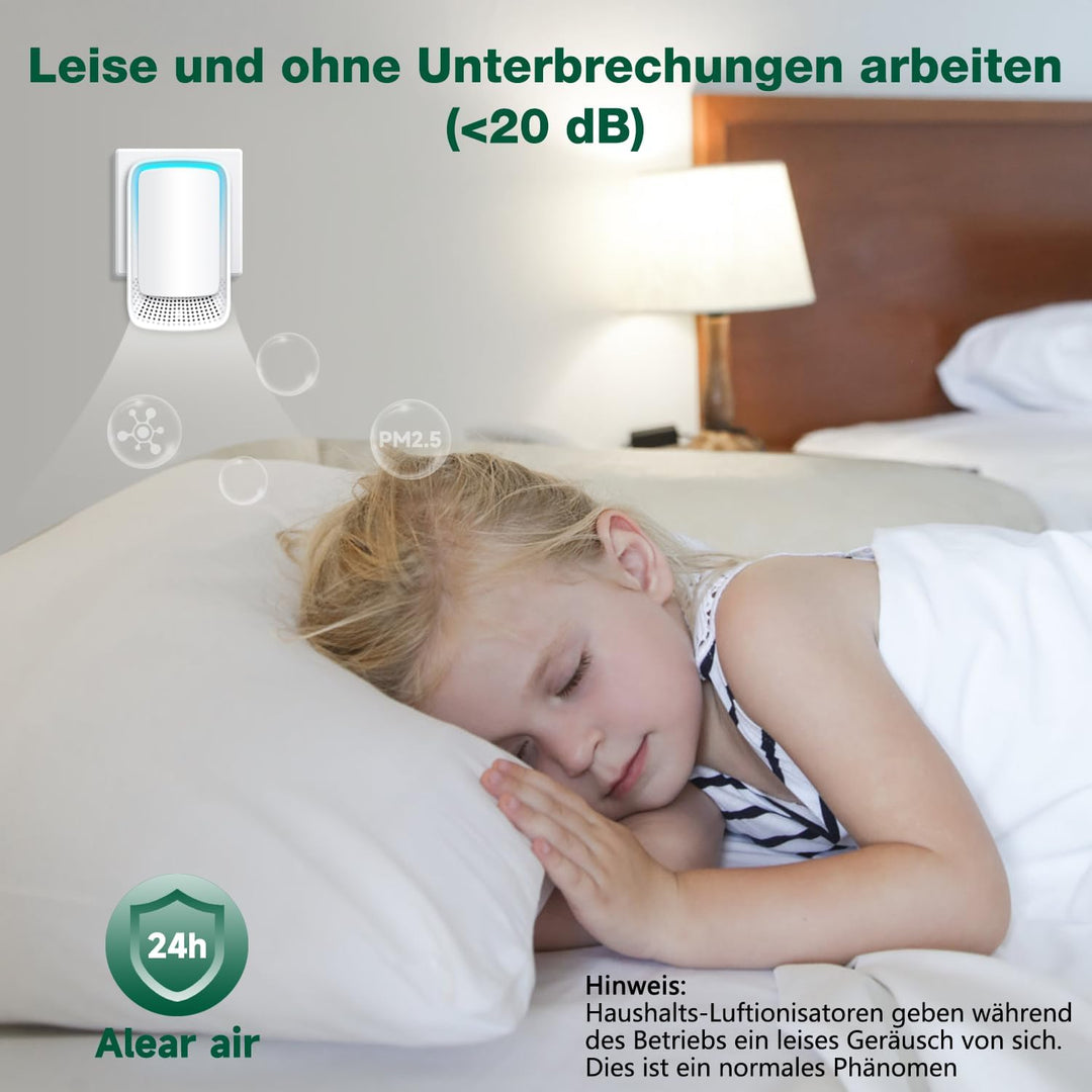 Jostart Ionisator Luftreiniger, 3 Pack Plug in Negativ Ionen Air Purifier für Wohnung Raucherzimmer