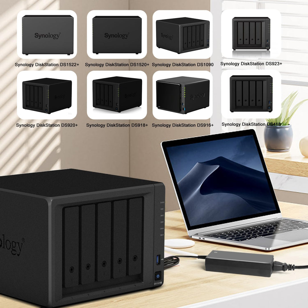 KFD Netzteil 12V 10A Ladegerät für Synology DiskStation DS1522+ DS1520+ DS1019+ DS923+ DS920+ DS918+