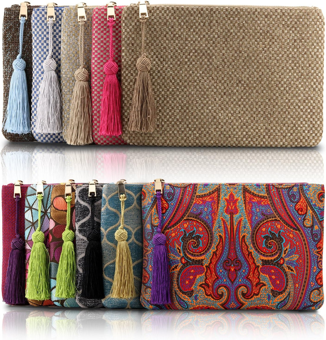 Otto Angelino Designer Frauen Bohemian Mode Clutch Geldbörse Mehrere Fächer Geld Karten Smartphone U