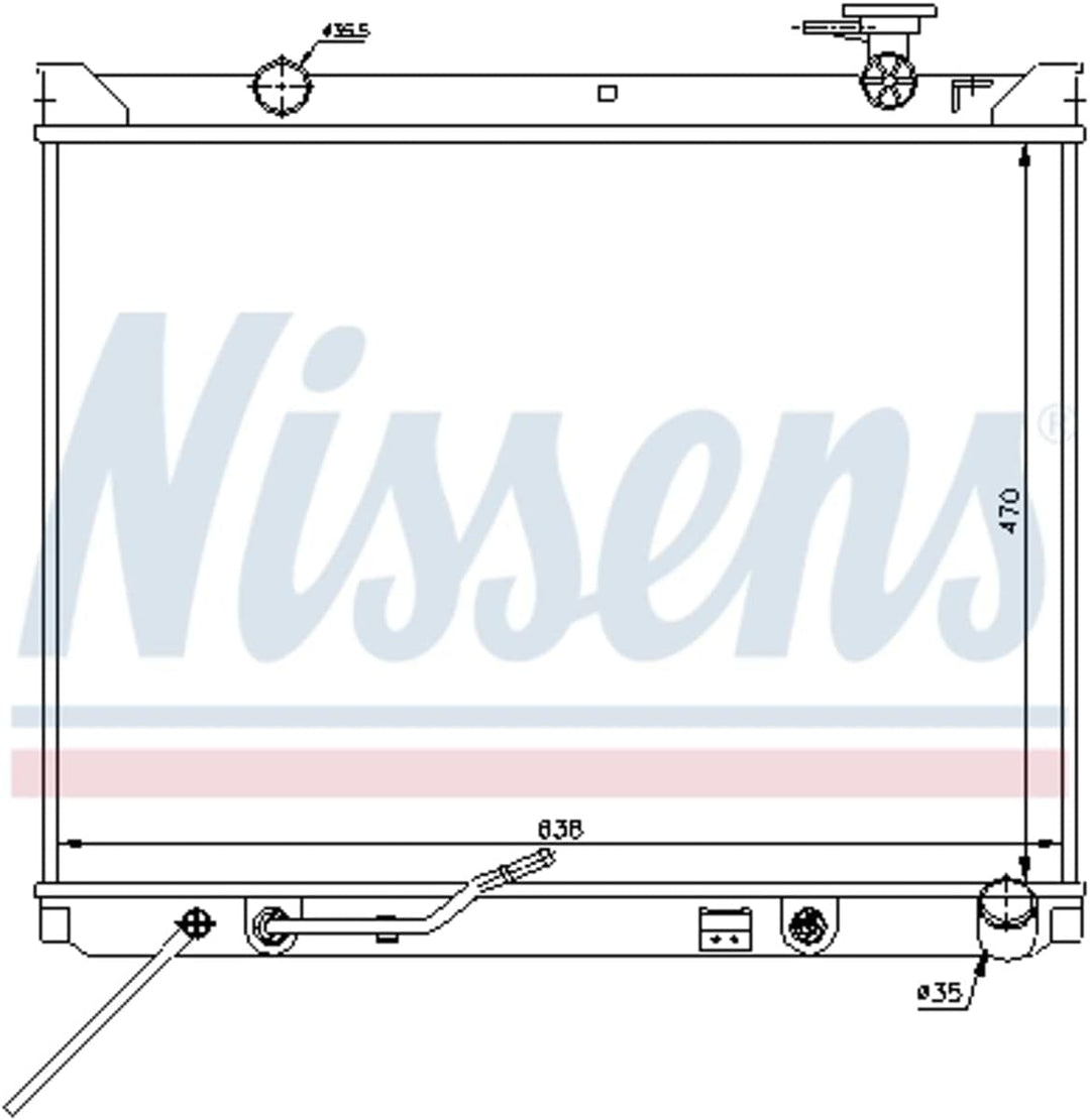 Nissens 66682 Kühler, Motorkühlung