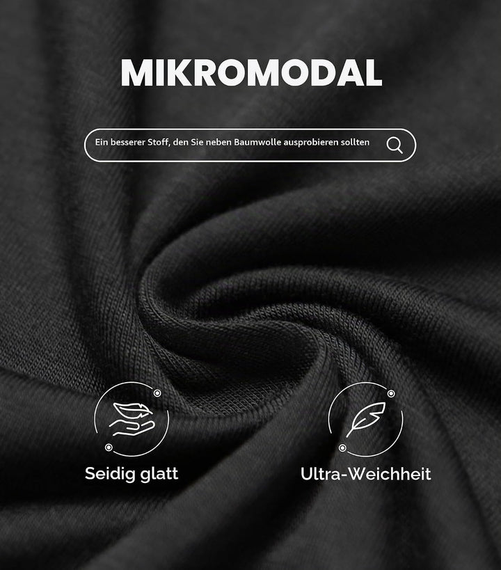 DAVID ARCHY Herren Unterhemden Business aus Micro Modal Tshirt Herren,3er Pack, Rundhalsausschnitt-s