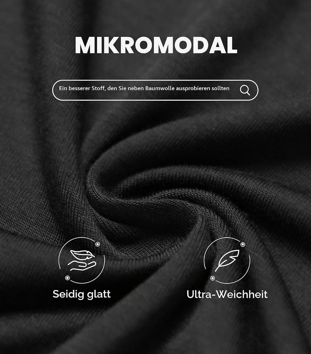 DAVID ARCHY Herren Unterhemden Business aus Micro Modal Tshirt Herren,3er Pack S Rundhalsausschnitt-