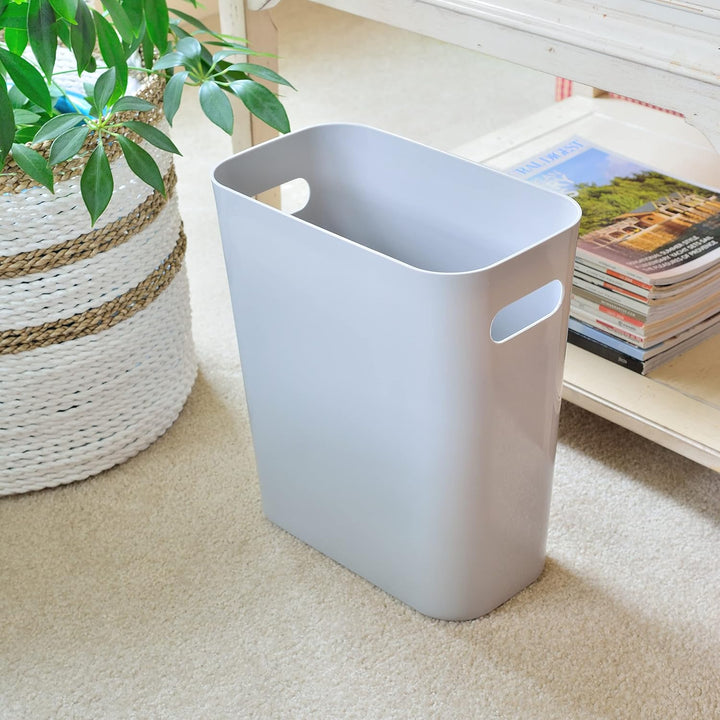 Youngever 2er Pack Schmaler Mülleimer, 10L Kunststoff Müllbehälter, Mülleimer mit Griffen für Heimbü