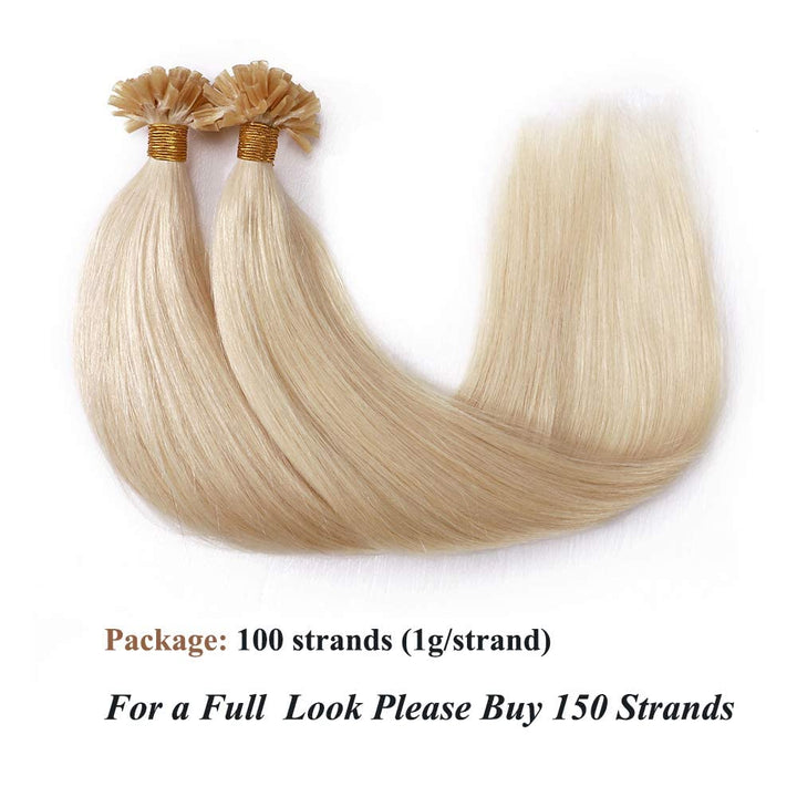 SEGO Bondings Extensions Echthaar 1G/Strähnen Keratin U-Tip Remy Human Hair Haarverlängerung 50 Strä