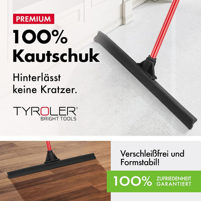 Tyroler Bright Tools Wasserabzieher/Wasserschieber mit extra langlebigem und extra breitem 60cm Gumm