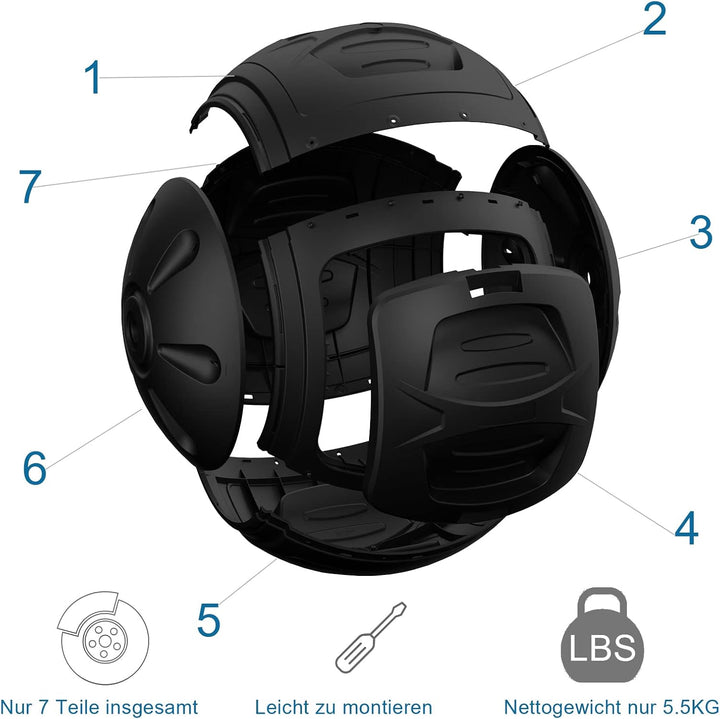 SQUEEZE master Multifunktionaler 130 Liter Tumbling Komposter für den Gartenabfall und Küchenabfälle