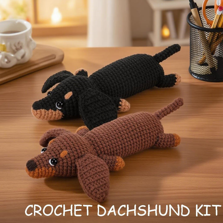 Häkelset für Anfänger, Häkelset Tiere mit Hundemotiv,Geeignet für Häkelset Kinder,Strickset für Erwa