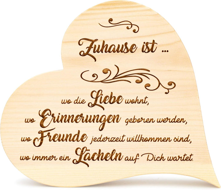 sagl.tirol Zirbenherz Wo die Liebe wohnt (20 cm), 20 cm