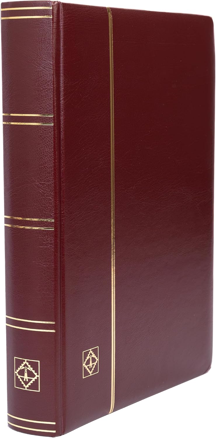Leuchtturm 313944 Ordner DIN A4, 64 schwarze Seiten, Deckel, rot