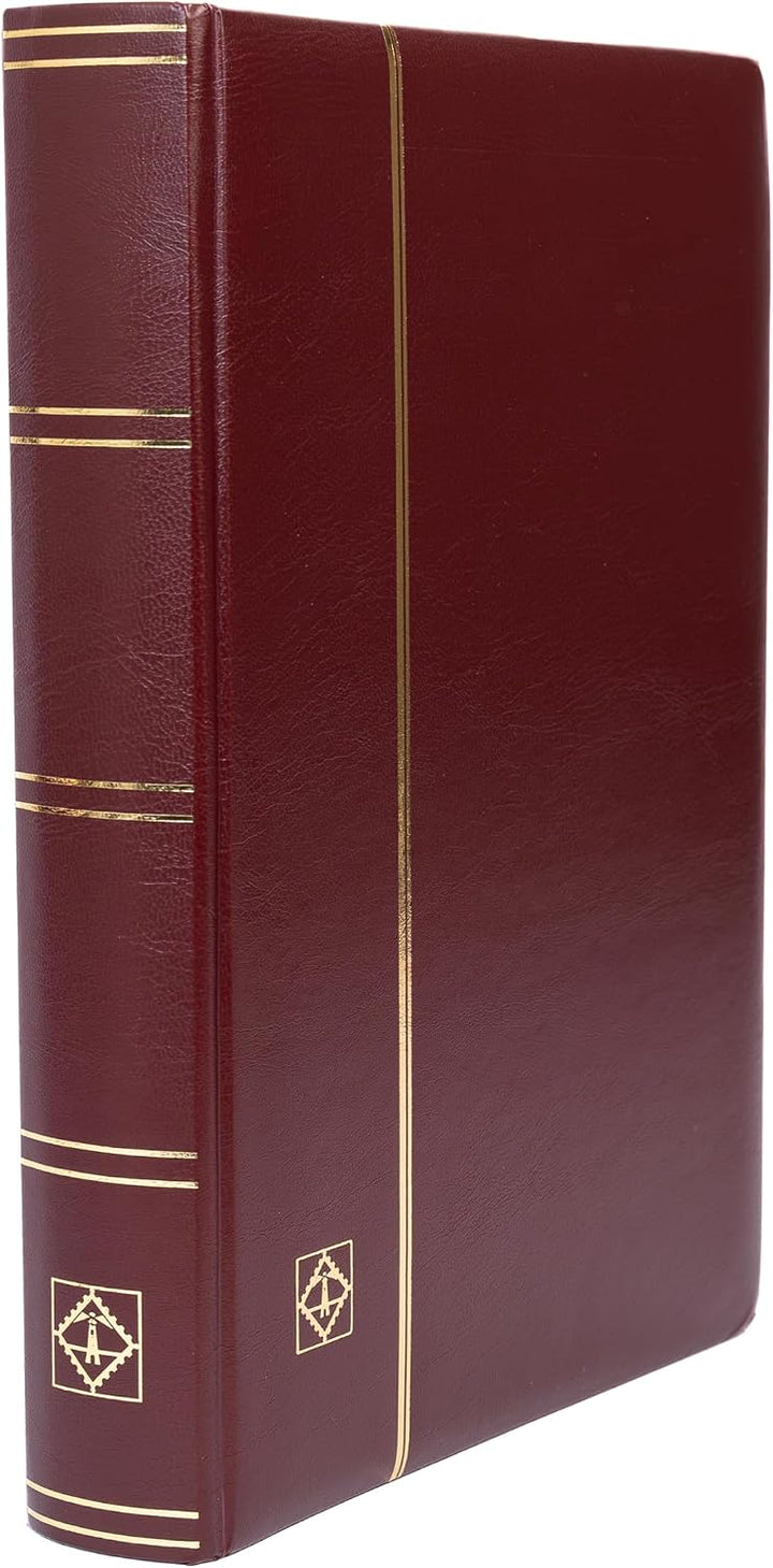 Leuchtturm 313944 Ordner DIN A4, 64 schwarze Seiten, Deckel, rot