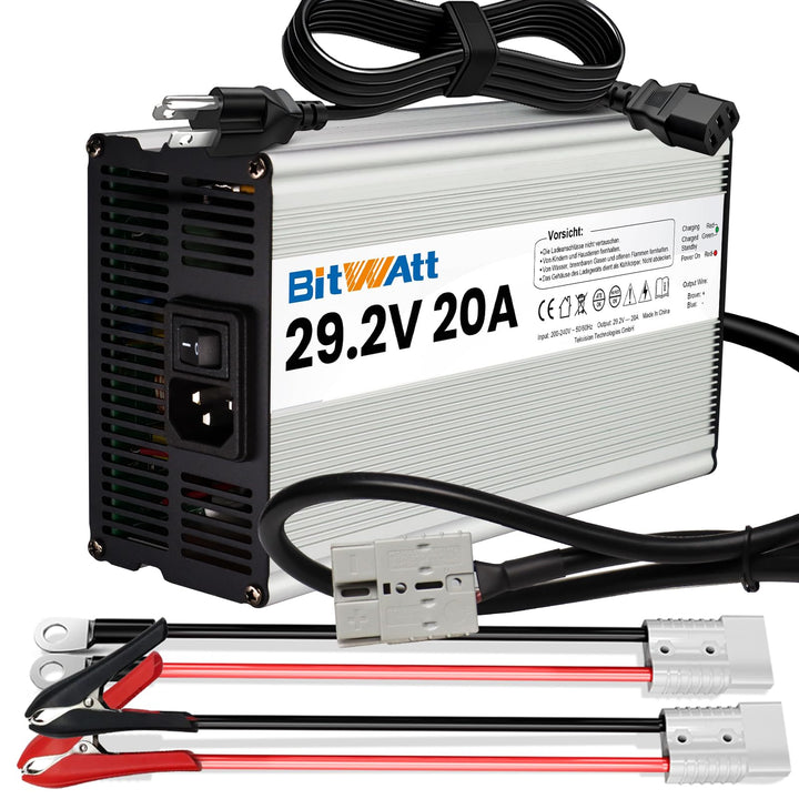 LiFePO4 ladegerät 24V 20A 29,2V Lithium Batterie ladegerät batterieladegerät (29.2V 20A Ladegerät) (
