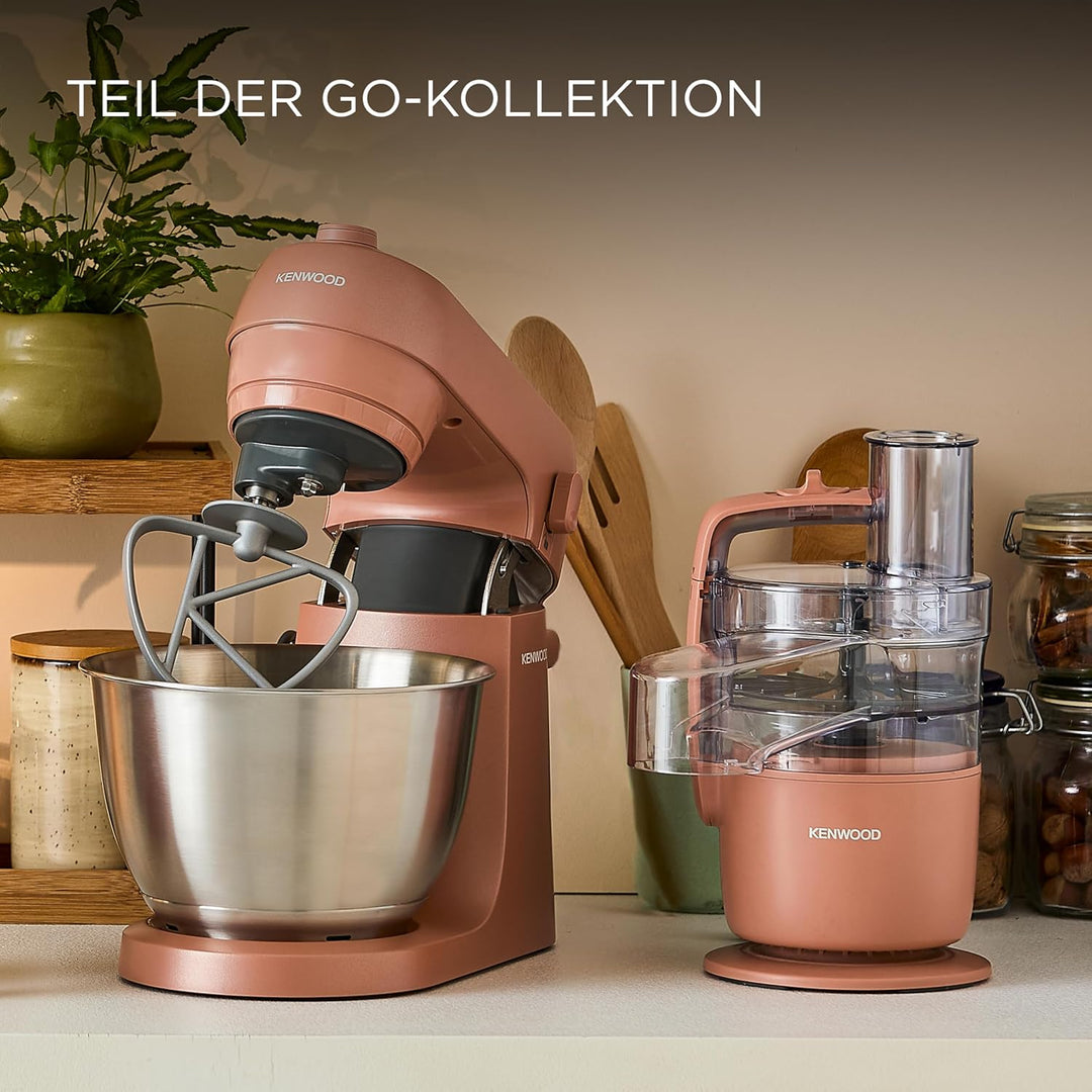 Kenwood Handmixer QuickMix Go HMP40.000RD, tragbar dank integriertem Koffer, Inklusive Edelstahl Sch