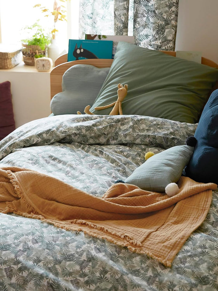 Vertbaudet Decke aus Bio-Baumwoll-Gaze, Karamell TU Braun Einheitsgrösse, Braun Einheitsgrösse