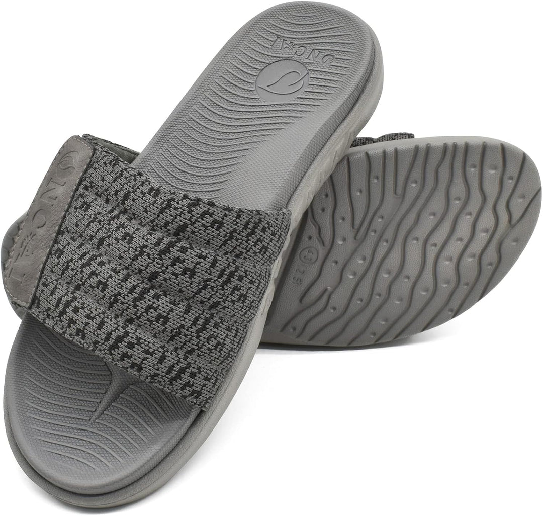 ONCAI Dusch Badelatschen Herren mit Klettverschluss Offener Zeh Sports Badesandalen Sommer Freizeit