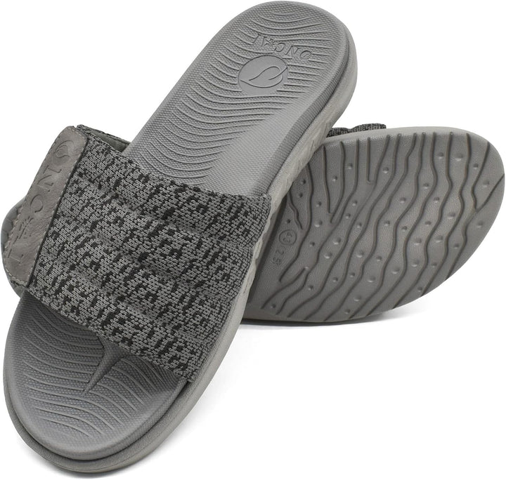 ONCAI Dusch Badelatschen Herren mit Klettverschluss Offener Zeh Sports Badesandalen Sommer Freizeit