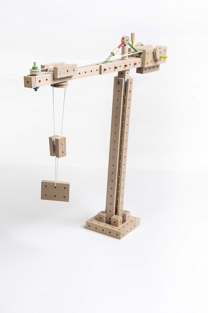 Matador 11407 E407 Baukasten, holzfarben,ab 5 Jahren, bunt