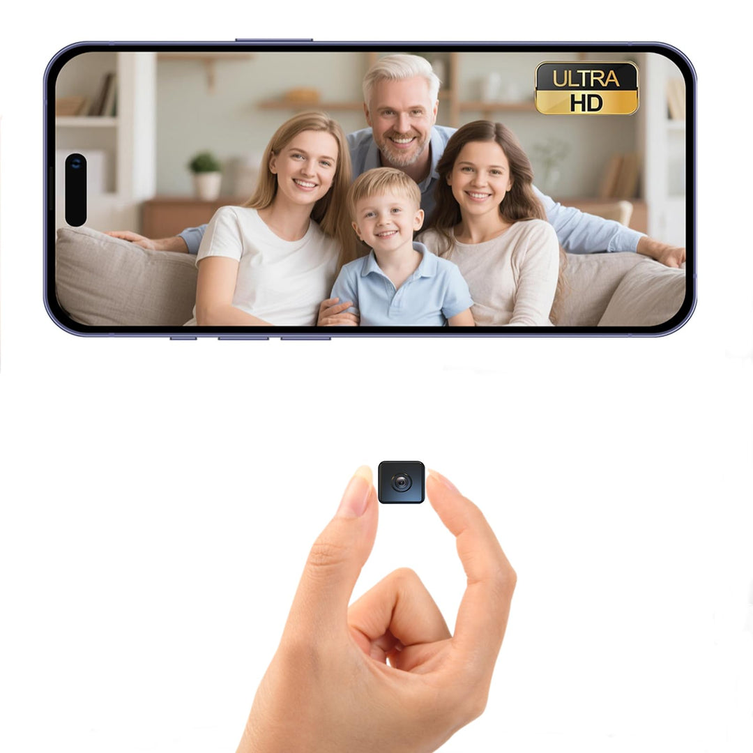 Mini Kamera Überwachung Innen, Überwachungskamera Langer Akkulaufzeit, Kostenloser Cloud-Speicher, H