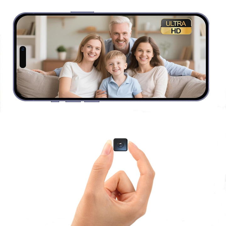 Mini Kamera Überwachung Innen, Überwachungskamera Langer Akkulaufzeit, Kostenloser Cloud-Speicher, H