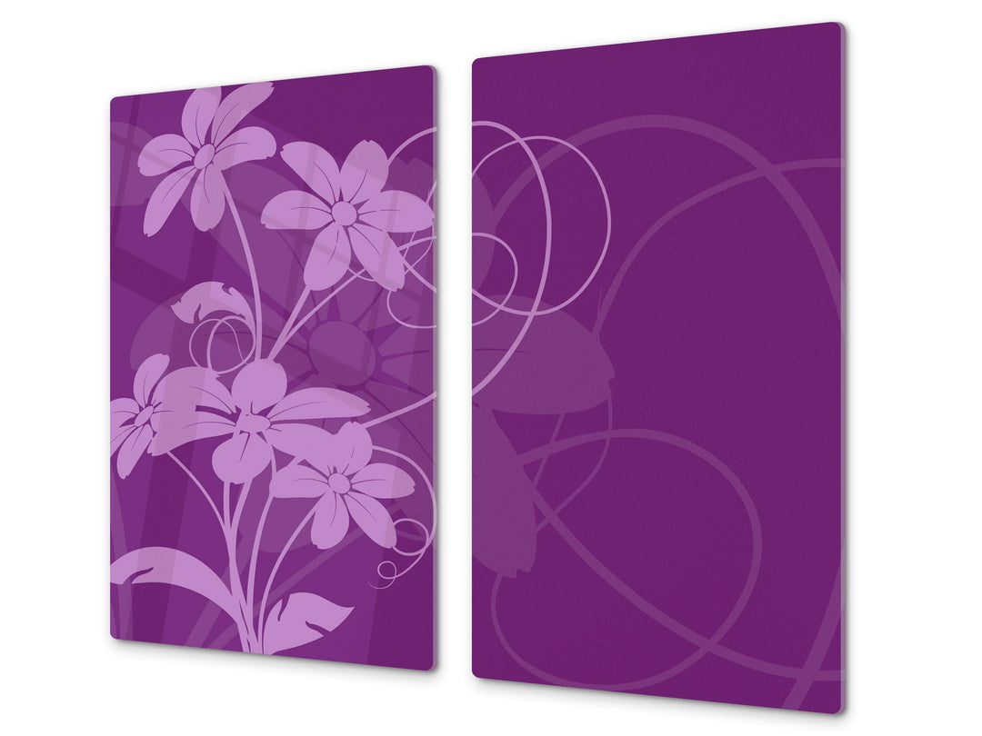 Schneidbrett aus Hartglas und schützende Arbeitsoberfläche – Schneideplatten SINGLE mit 60 x 52 cm u
