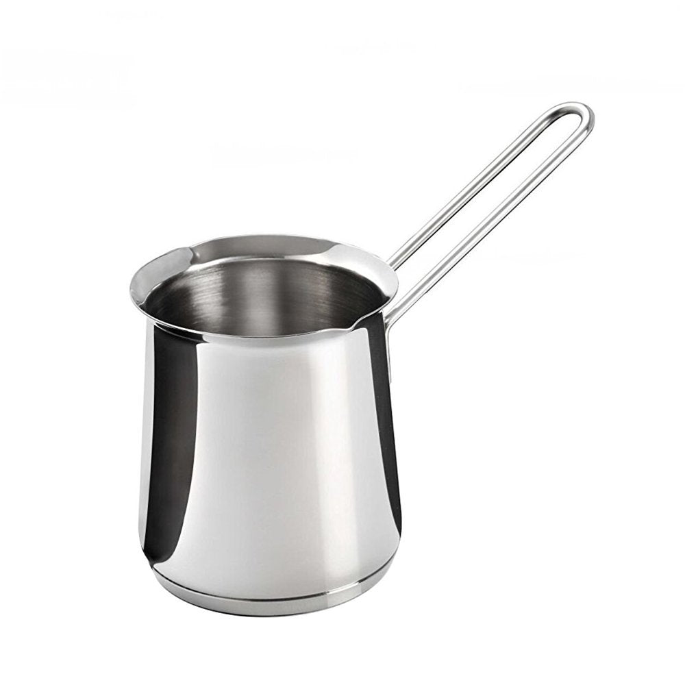 Weis Aufschäumbecher 0,4 l mit Sandwichboden, Edelstahl, Silber, 8 x 8 x 9.5 cm