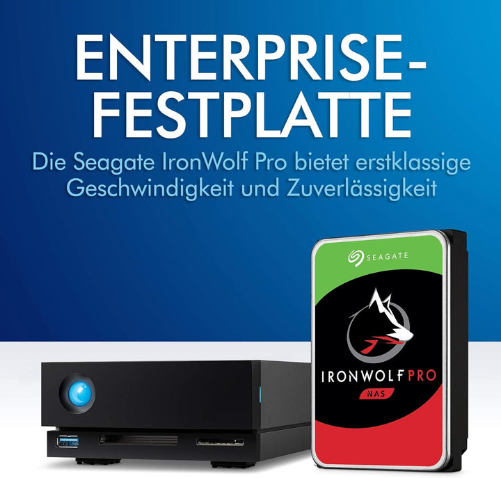 LaCie 1big Dock HDD 8TB externe Festplatte, Thunderbolt 3, PC Mac iPad & iPhone, Data Rescue Service