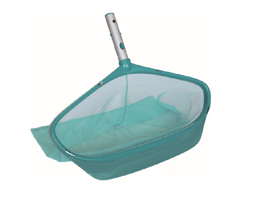 BAYROL Bodenkescher 50 cm - breiter Kescher mit tiefem Netz und 5 cm-Rakel zum besseren Auffangen vo