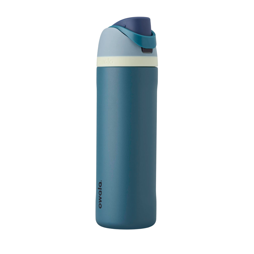 Owala FreeSip Isolierte Edelstahl-Wasserflasche mit Strohhalm für Sport und Reisen, auslaufsicher, B